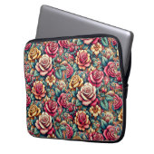 Blume mit Blumen Laptopschutzhülle (Vorderseite Links)
