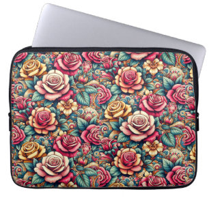 Blume mit Blumen Laptopschutzhülle