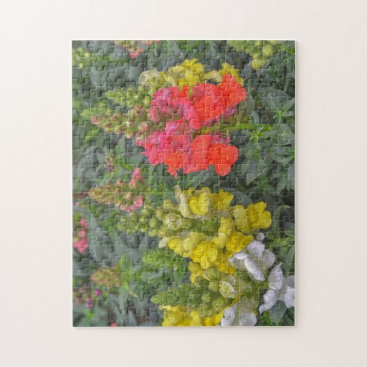 Blume mit Blumen Schnappdrachen Farbenfrohe Puzzle (Vertikal)