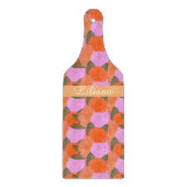 Blume mit Blumenbeeren Orange Pink Schneidebrett (Vorderseite)