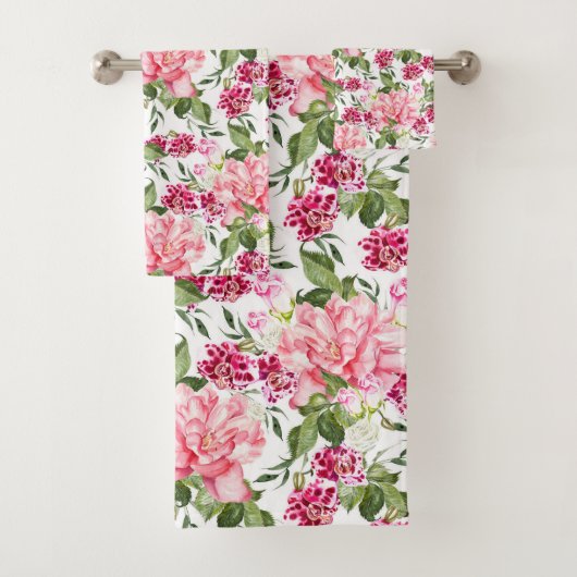 Blume mit Blumenbeeren Rose Badhandtuch Set (Insitu)