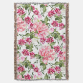 Blume mit Blumenbeeren Rose Decke (Vorderseite Vertikal)
