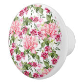 Blume mit Blumenbeeren Rose Keramikknauf (Rechts)