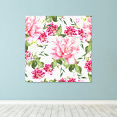 Blume mit Blumenbeeren Rose Leinwanddruck (Insitu (Holzboden))