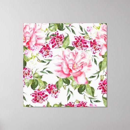 Blume mit Blumenbeeren Rose Leinwanddruck (Vorderseite)