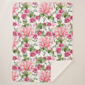 Blume mit Blumenbeeren Rose Sherpadecke (Vorderseite)