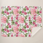 Blume mit Blumenbeeren Rose Sherpadecke (Vorderseite (Horizontal))