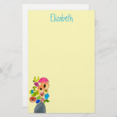 Blume mit Blumenbezug Briefpapier (Vorne/Hinten)