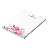 Blume mit Blumenbezug Individuelle Name Notizblock (Rotiert)