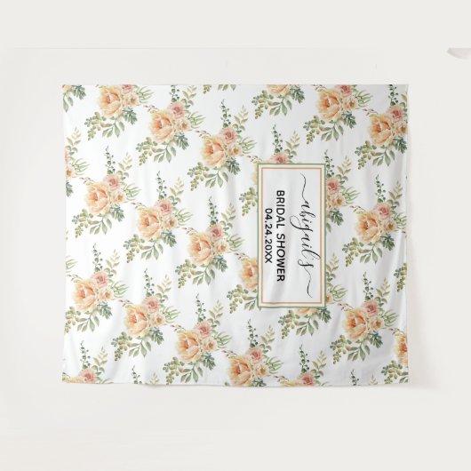 Blume mit Blumenmuster Brautparty Wandteppich (Vorderseite (Horizontal))