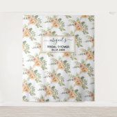 Blume mit Blumenmuster Brautparty Wandteppich (Vorderseite)