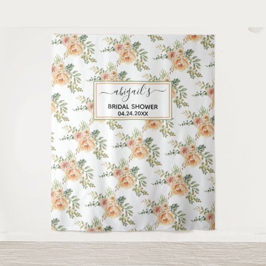 Blume mit Blumenmuster Brautparty Wandteppich (Vorderseite)