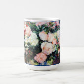 Blume mit Blumenmuster Rosa Blattfarbe Kaffeetasse (Mittel)