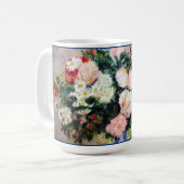 Blume mit Blumenmuster Rosa Blattfarbe Kaffeetasse (Vorderseite Links)