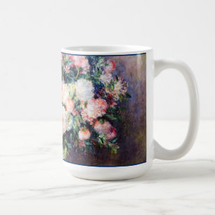 Blume mit Blumenmuster Rosa Blattfarbe Kaffeetasse
