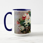 Blume mit Blumenmuster Rosa Blattfarbe Tasse (Links)