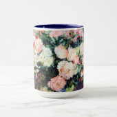 Blume mit Blumenmuster Rosa Blattfarbe Tasse (Zentrum)