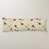 Blume mit Blumenrosa, grüne Creme Seitenschläferkissen (Rückseite)