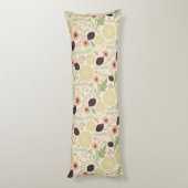 Blume mit Blumenrosa, grüne Creme Seitenschläferkissen (Rückseite (Vertikal))