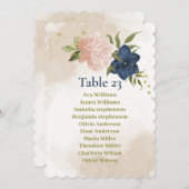 Blume mit blütengrünen Blätter Sitzkarte Einladung (Vorne/Hinten)