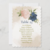 Blume mit blütengrünen Blätter Sitzkarte Einladung (Vorderseite)