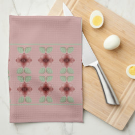 Blume mit Bordeaux Geschirrtuch