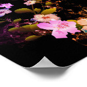 Blume mit Bränden Poster (Ecke)