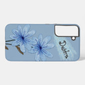 Blume mit Crayon Name Samsung Galaxy Hülle (Rückseite (Horizontal))