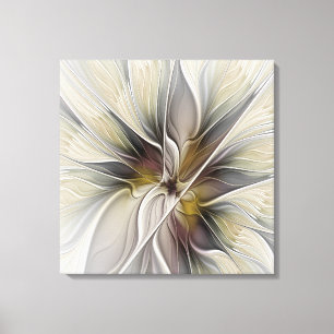 Blume mit den Farben der Erde Triptych Leinwanddruck