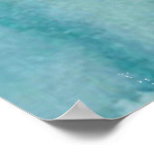 Blume mit dunkelschwarzen Linien blühen durch Wass Poster (Ecke)