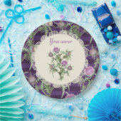 Blume mit dünnvioletter Oberfläche Pappteller (Party)