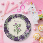 Blume mit dünnvioletter Oberfläche Pappteller (Party)