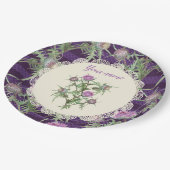 Blume mit dünnvioletter Oberfläche Pappteller (Schrägansicht)