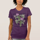 Blume mit dünnvioletter Oberfläche T-Shirt (Vorderseite)