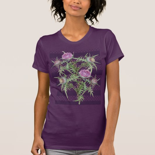 Blume mit dünnvioletter Oberfläche T-Shirt (Vorderseite)