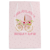 Blume mit einem mittelgroßen Geschenkbeutel Mittlere Geschenktüte (Vorderseite)