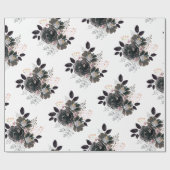 Blume mit einfarbigem Bouquet im Designstil Geschenkpapier (Flach)