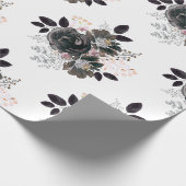 Blume mit einfarbigem Bouquet im Designstil Geschenkpapier (Ecke)