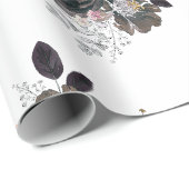 Blume mit einfarbigem Bouquet im Designstil Geschenkpapier (Rolleneckpunkt)