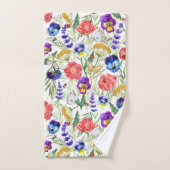 Blume mit farbenfrohen Aquarellfarben - Handtücher (Handtuch)