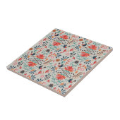 Blume mit farbenfroher Volkskunst Fliese (Seite)