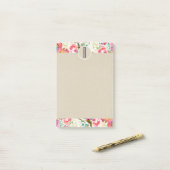 Blume mit farbigen Aquarellfarben Post-it Klebezettel (Auf Schreibtisch)