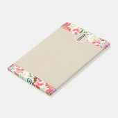 Blume mit farbigen Aquarellfarben Post-it Klebezettel (angewinkelt)