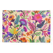 Blume mit farbigen Blumenbildern Druckmuster Kissenbezug (Rückseite)