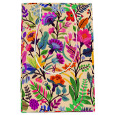 Blume mit farbigen Blumenbildern Druckmuster Mittlere Geschenktüte (Vorderseite)