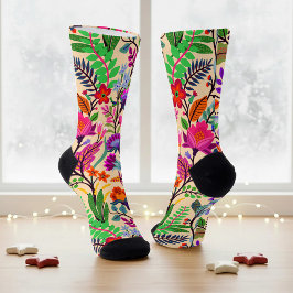 Blume mit farbigen Blumenbildern Druckmuster Socken