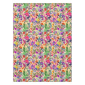Blume mit farbigen Blumenbildern Druckmuster Tischdecke (Vorderseite)