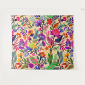 Blume mit farbigen Blumenbildern Druckmuster Wandteppich (Vorderseite (Horizontal))