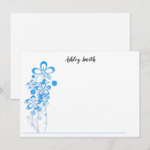 Blume mit Flachmerkkarte Mitteilungskarte (Vorne/Hinten)