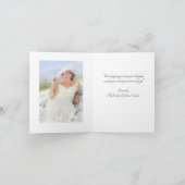 Blume mit Foto Vielen Dank Dankeskarte (Innenseite)